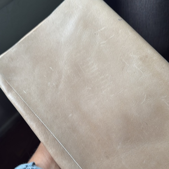 Able Leather Clutch in Cream - Picture 11 of 12